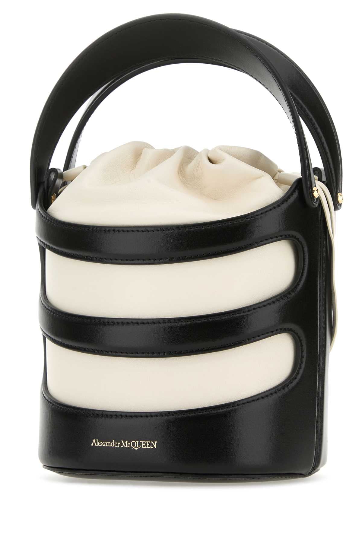 Alexander Mcqueen Women Two-Tone Leather The Rise Bucket Bag