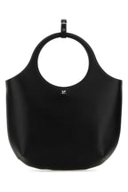Courreges Women Black Leather Medium Holy Handbag
