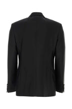 Burberry Men Black Wool Blend Blazer