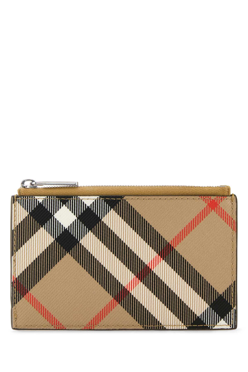 Men Printed Canvas Check Card Holder