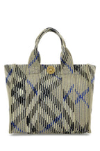 Burberry Women Embroidered Fabric Check Mini Handbag