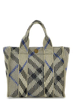 Burberry Women Embroidered Fabric Check Mini Handbag