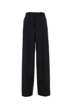 Gucci Women Slate Wool Wide-Leg Pant