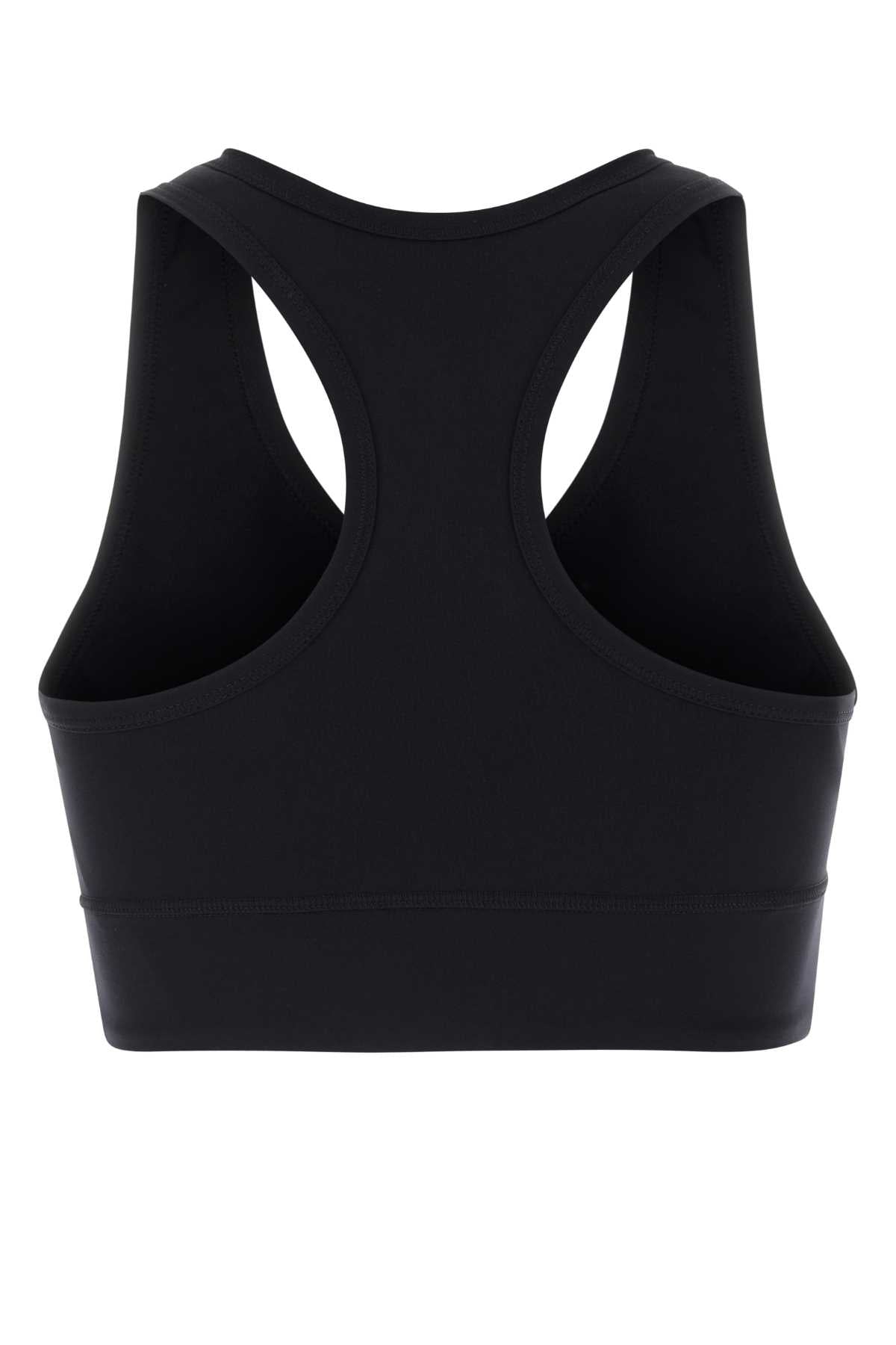 Balenciaga Women Black Stretch Nylon Crop-Top