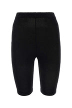 Balenciaga Women Black Stretch Terry Fabric Leggings