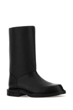 Fendi Men Black Leather Frame Boots