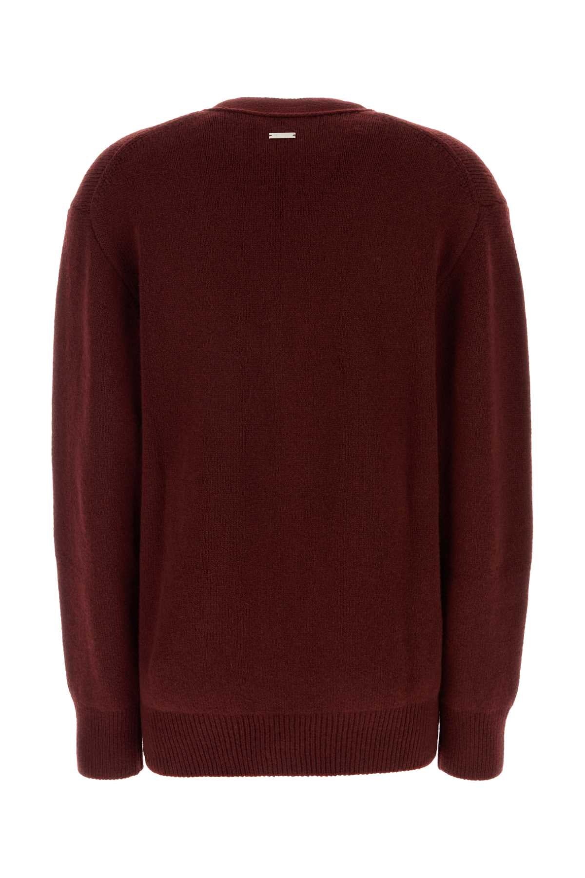 Salvatore Ferragamo Women Burgundy Cashmere Blend Cardigan