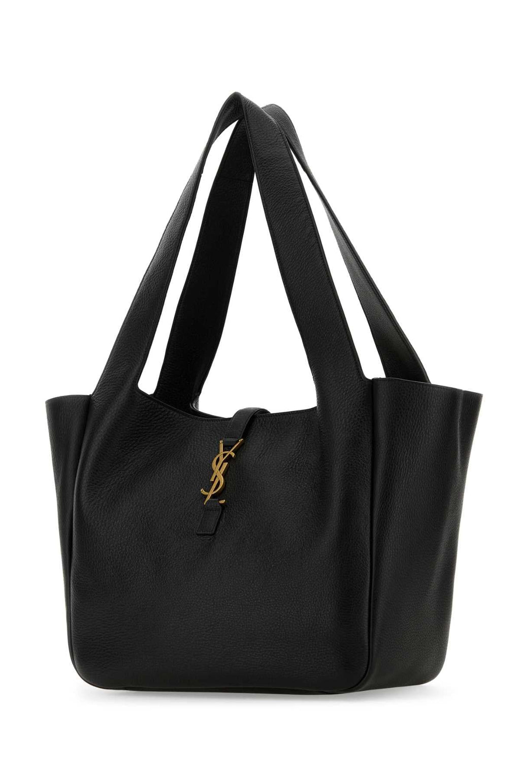 Saint Laurent Women Black Leather Le 5 Ã  7 Bea Shopping Bag