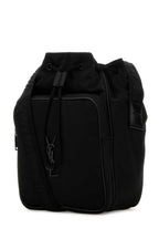Saint Laurent Men Black Nylon Bucket Bag
