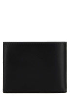 Alexander Mcqueen Men Black Leather Wallet