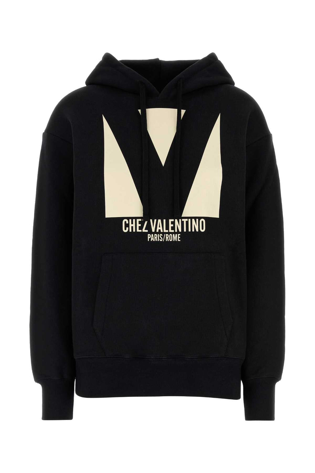 Valentino Garavani Women Black Cotton Sweatshirt