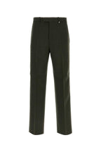Burberry Men Bottle Green Wool Pant