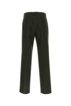 Burberry Men Bottle Green Wool Pant