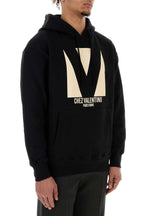 Valentino Garavani Men Black Cotton Sweatshirt