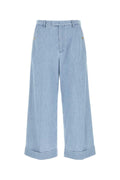 Valentino Garavani Men Light Blue Denim Wide-Leg Jeans