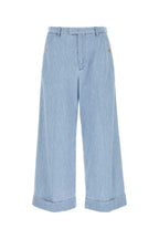 Valentino Garavani Men Light Blue Denim Wide-Leg Jeans