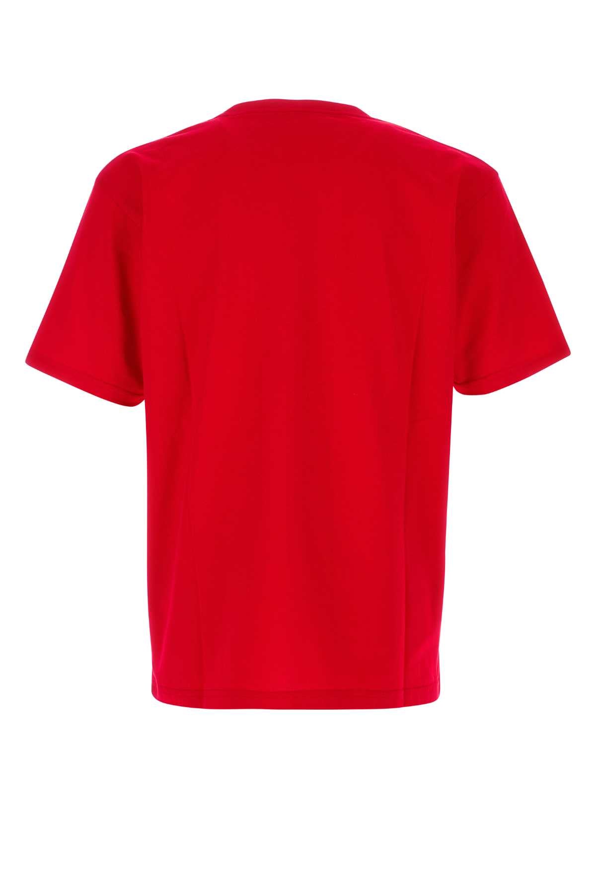Valentino Garavani Men Red Cotton T-Shirt
