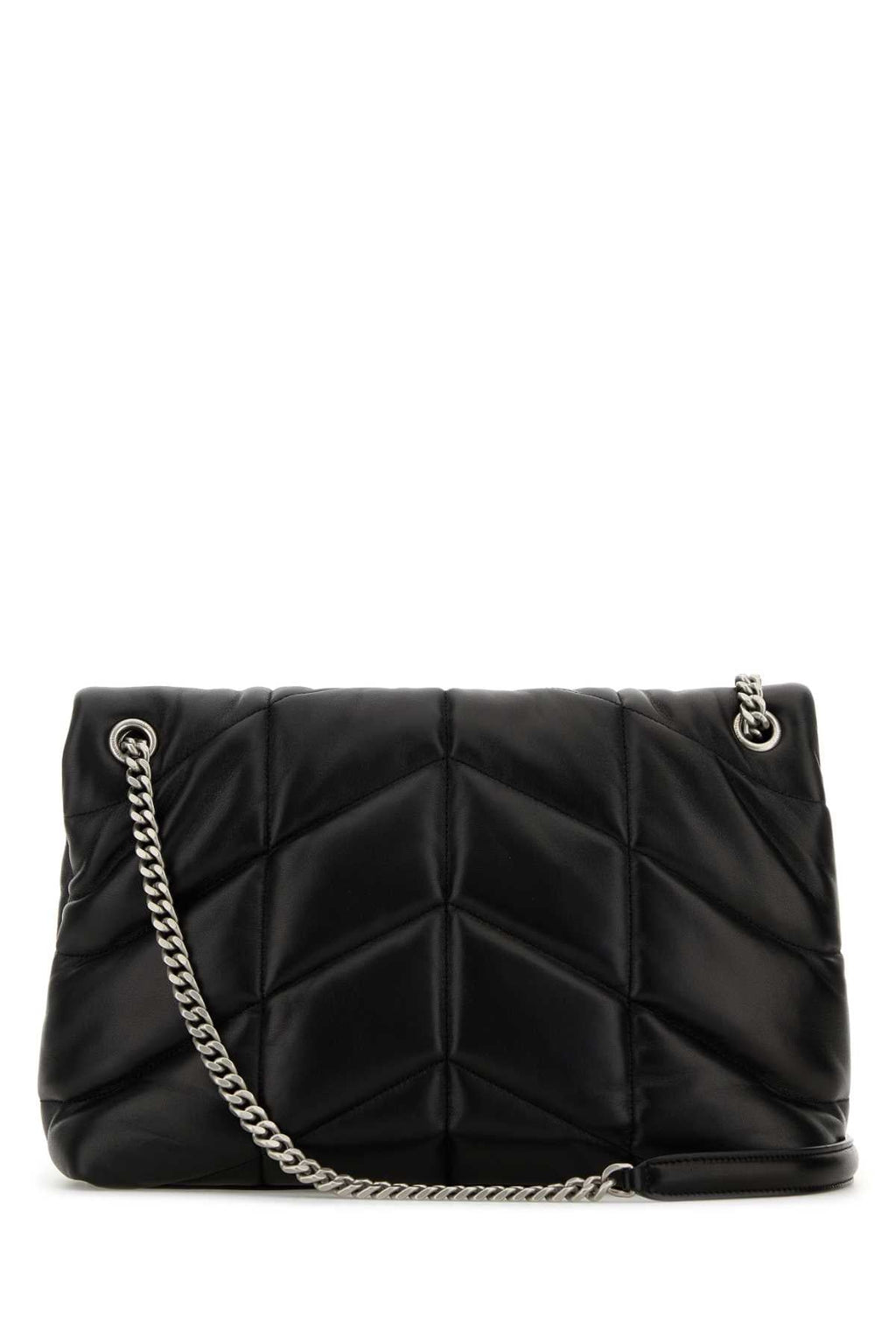 Saint Laurent Women Black Nappa Leather Medium Puffer Shoulder Bag