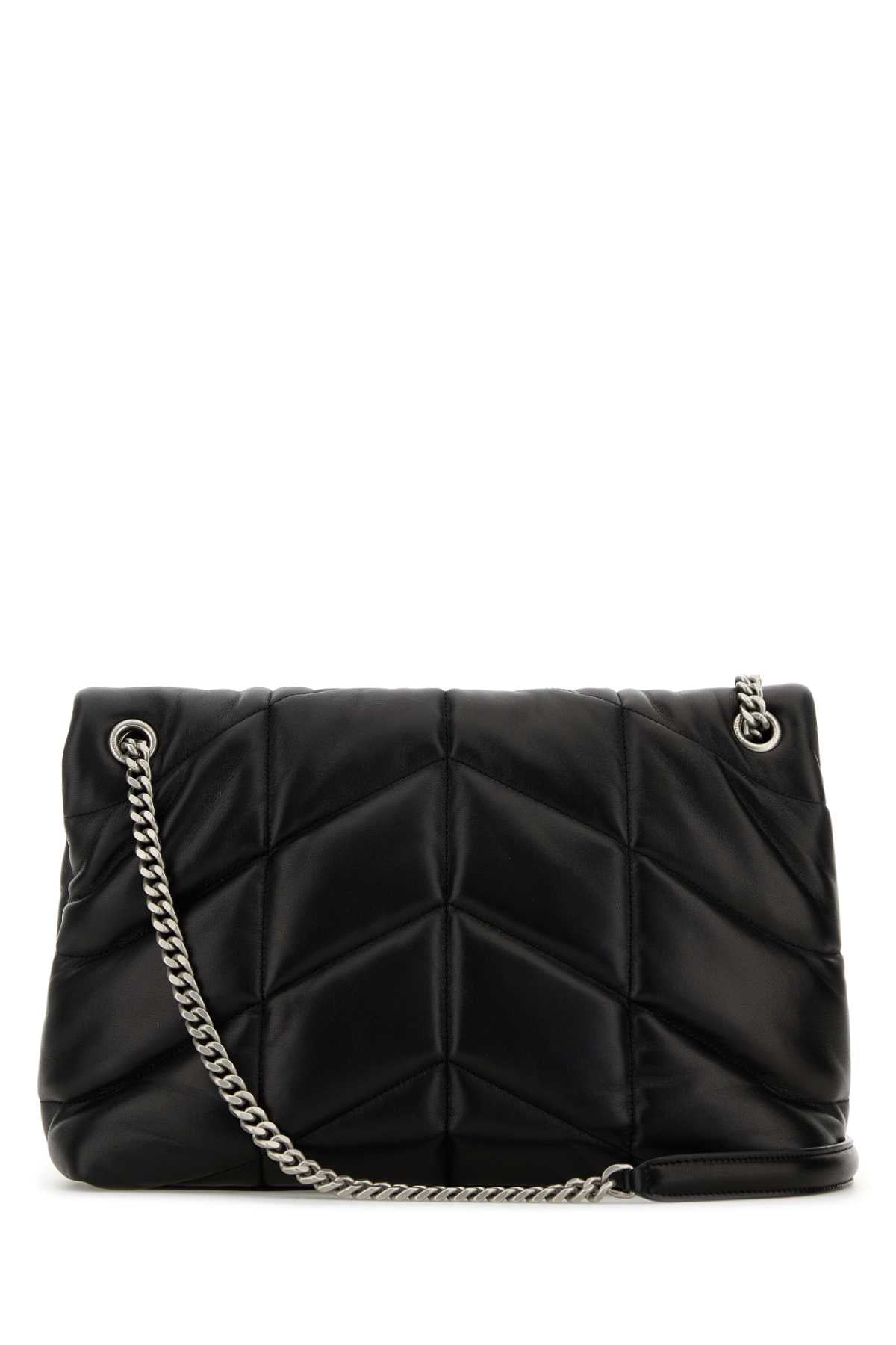 Saint Laurent Women Black Nappa Leather Medium Puffer Shoulder Bag