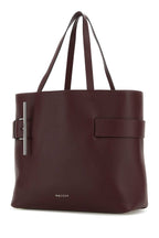 Alexander Mcqueen Women Tyrian Purple Leather T-Bar Shopping Bag
