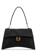 Balenciaga Women Black Leather Hourglass Shoulder Bag