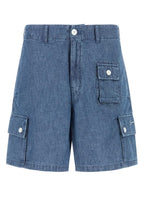 Givenchy Men Denim Bermuda Shorts