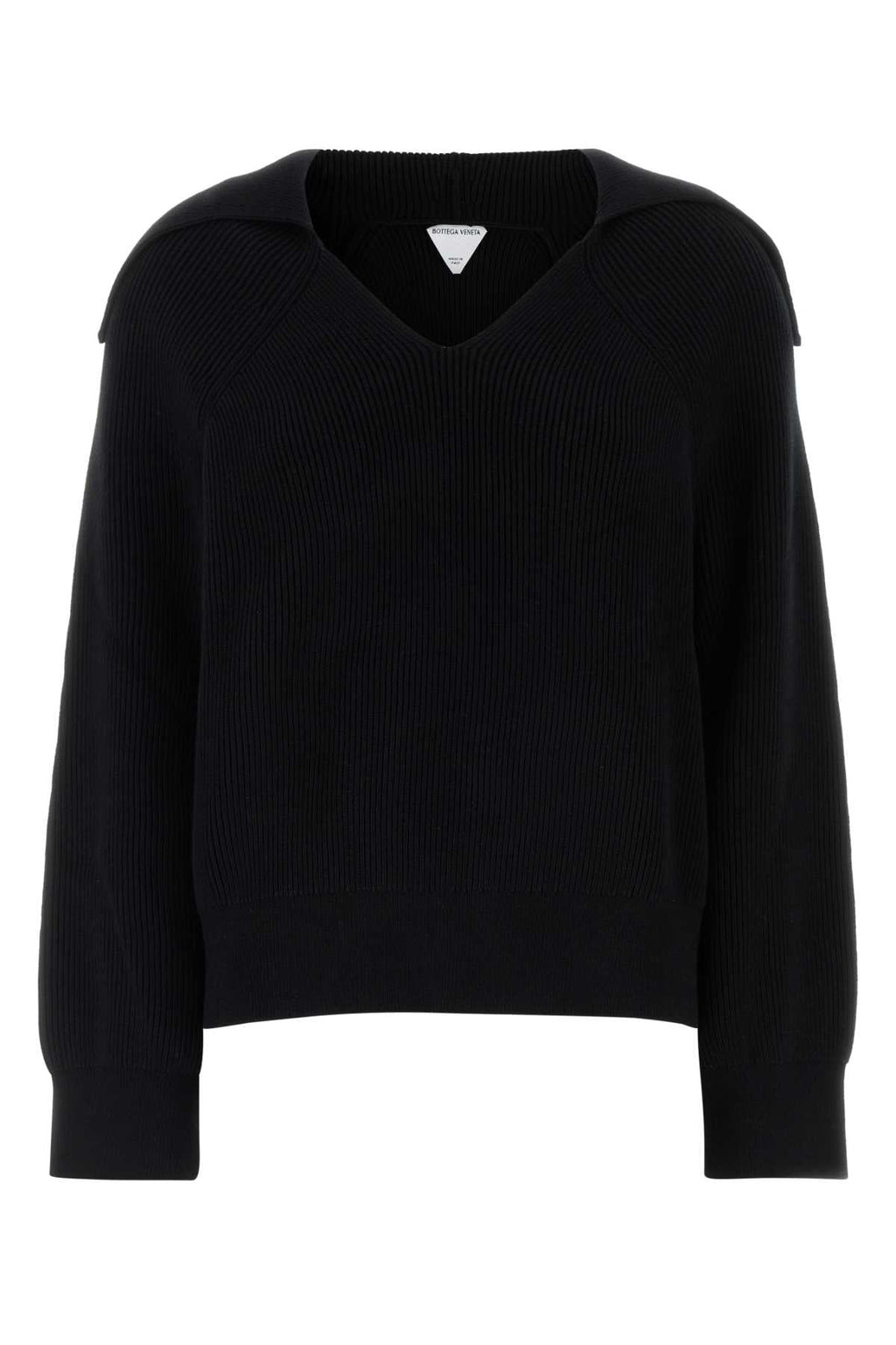 Bottega Veneta Women Black Stretch Cotton Blend Polo Shirt