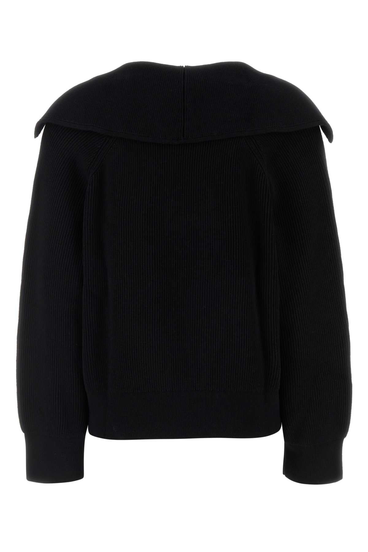 Bottega Veneta Women Black Stretch Cotton Blend Polo Shirt