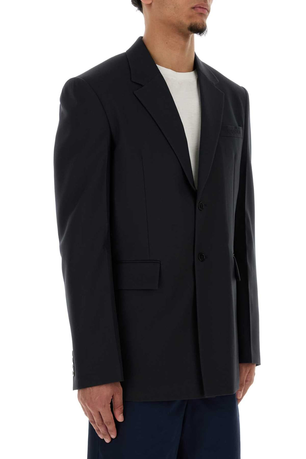 Gucci Men Graphite Twill Blazer
