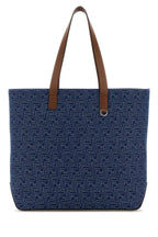 Fendi Men Embroidered Denim Shopping Bag