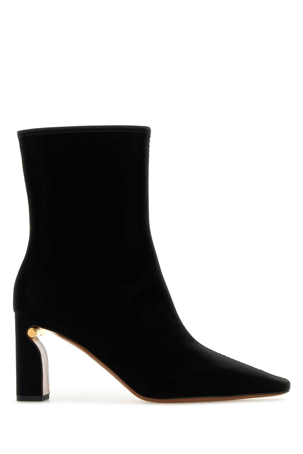 Alexander Mcqueen Women Black Fabric Ankle Boots