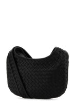 Bottega Veneta Men Black Leather Small Veneto Crossbody Bag