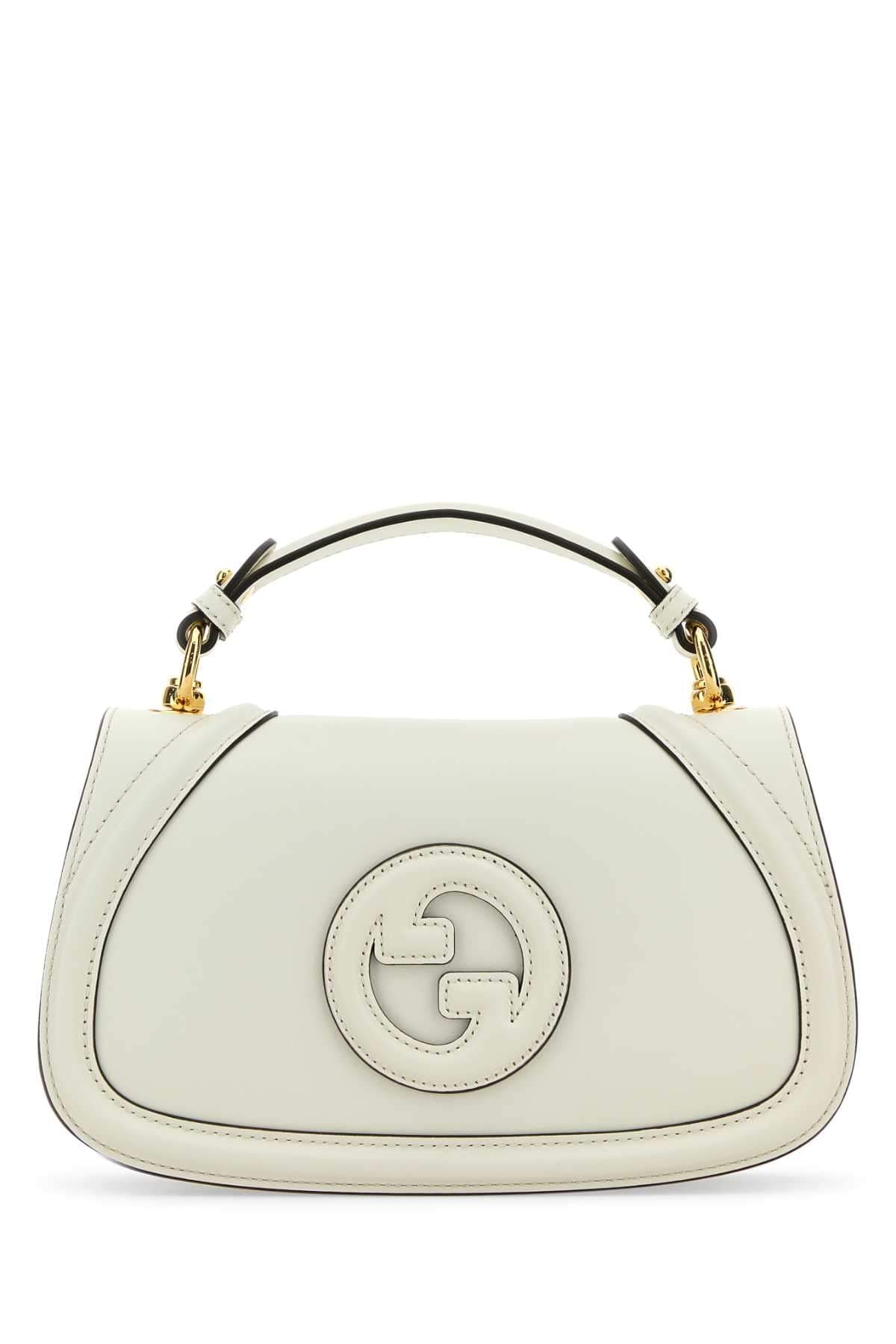 Gucci Women Ivory Leather Gucci Blondie Handbag