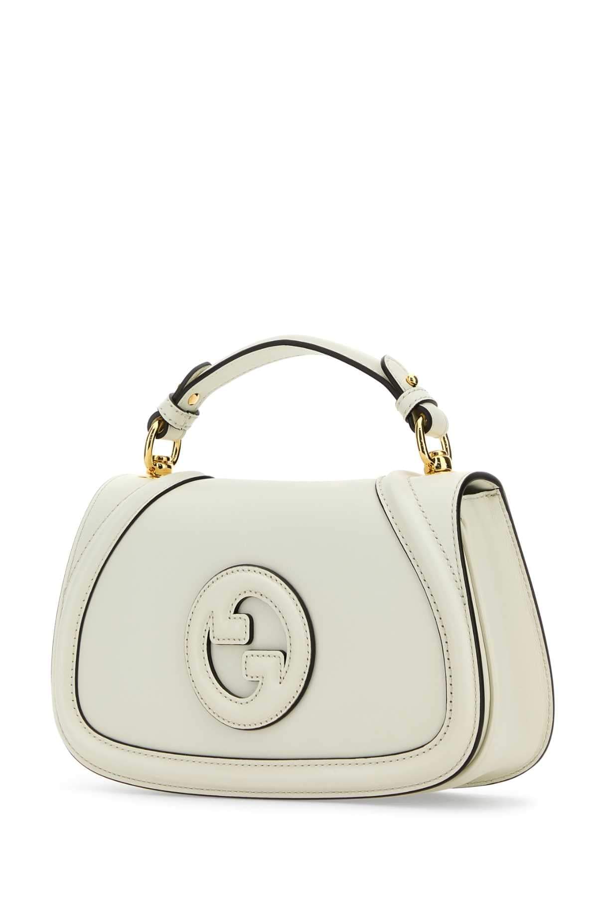 Gucci Women Ivory Leather Gucci Blondie Handbag