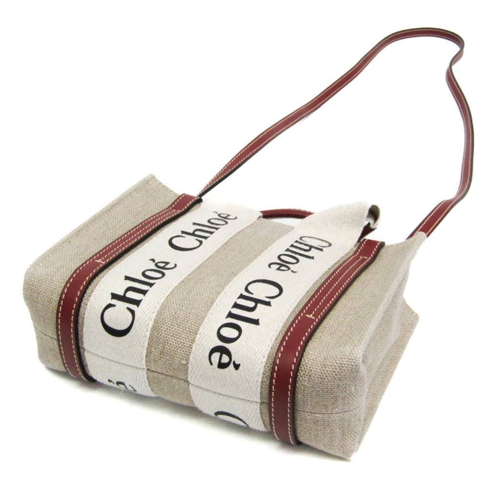 Chloé Woody Mini · Linen & Leather