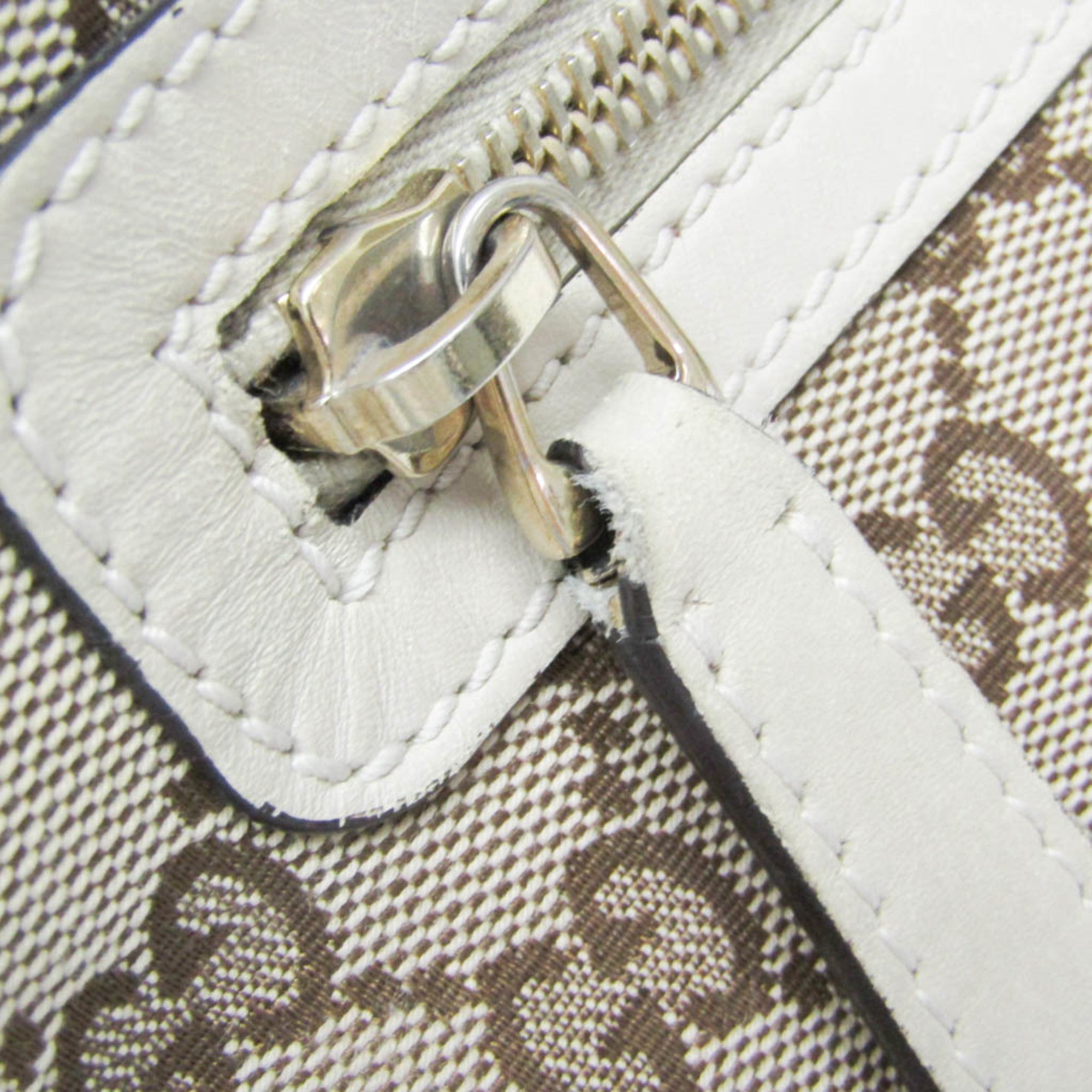 Gucci GG Canvas · Leather Shoulder Bag