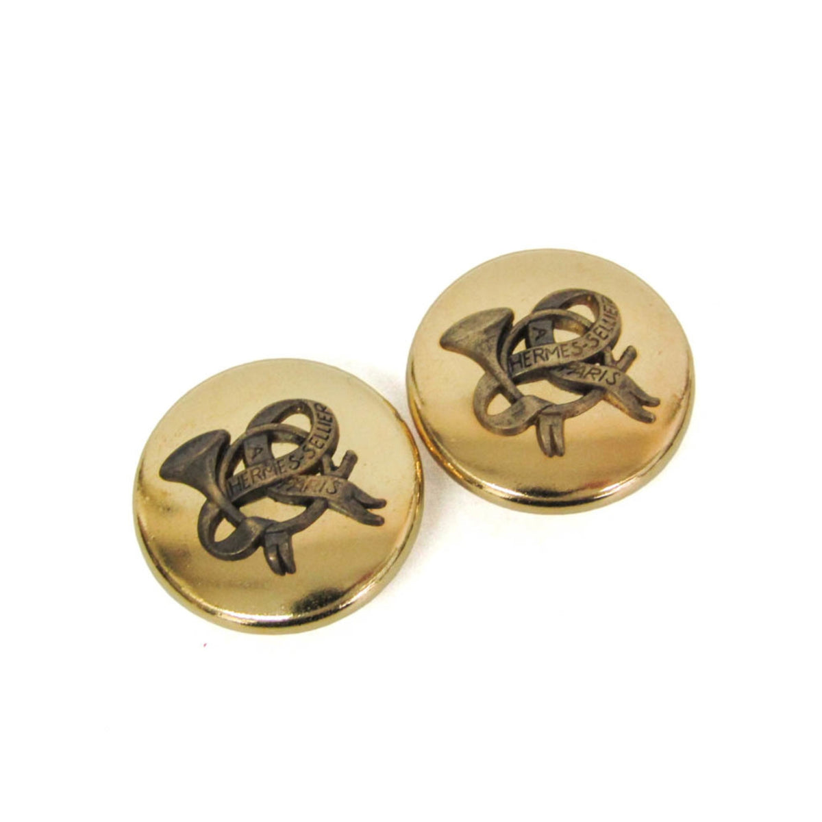 Hermes Horn Ribbon · Clip Earrings