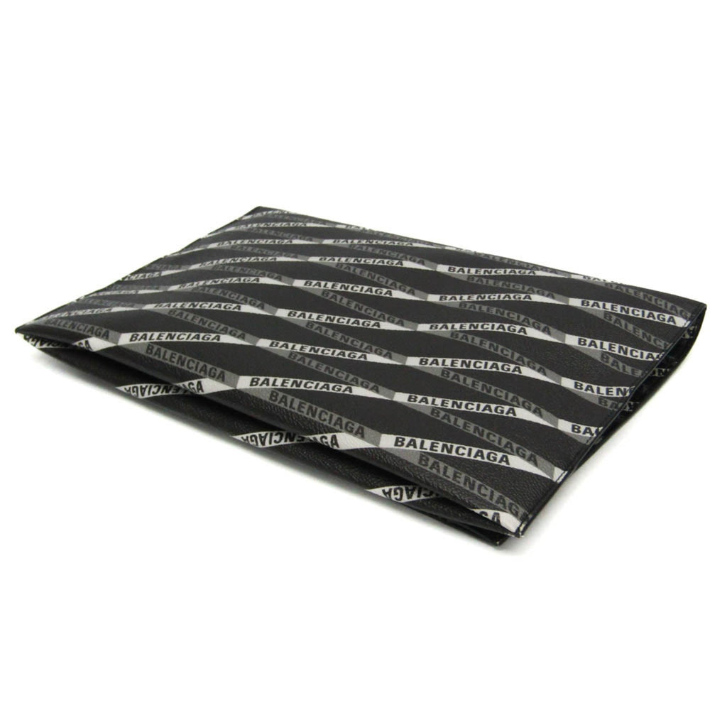 Balenciaga Logo Print · Leather Clutch