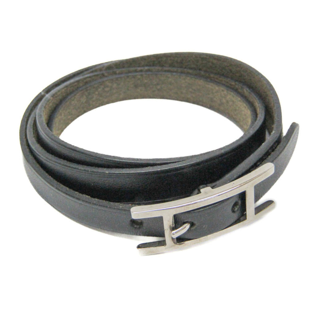 Hermès Hapi · 4-Row Leather Wrap Bangle