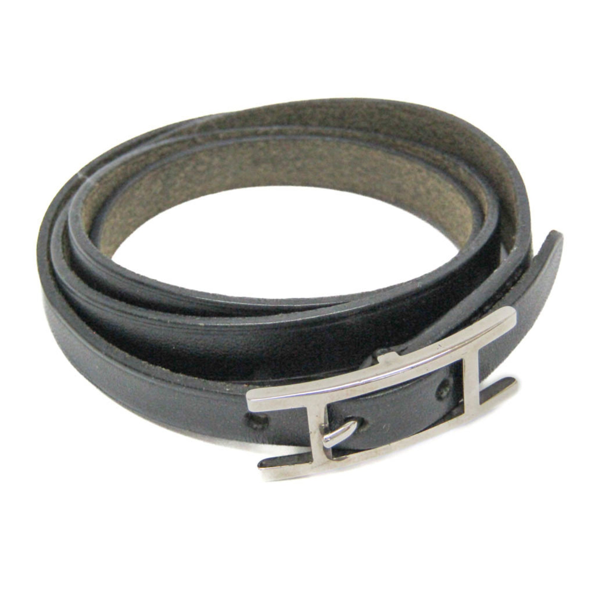 Hermès Hapi · 4-Row Leather Wrap Bangle