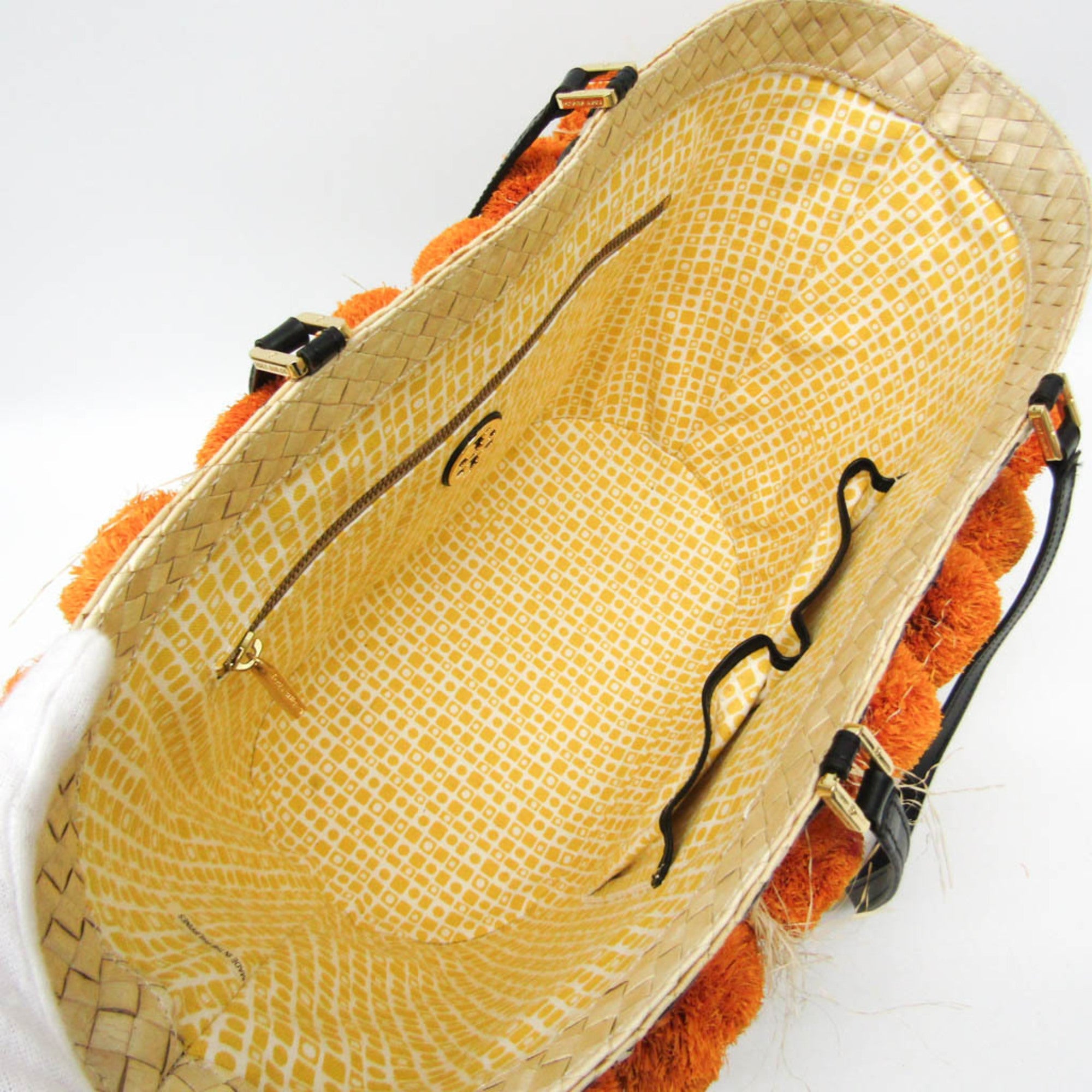 Tory Burch Pom Pom Beach Basket · Straw