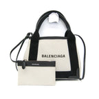 Balenciaga Navy Cabas XS · Canvas & Leather