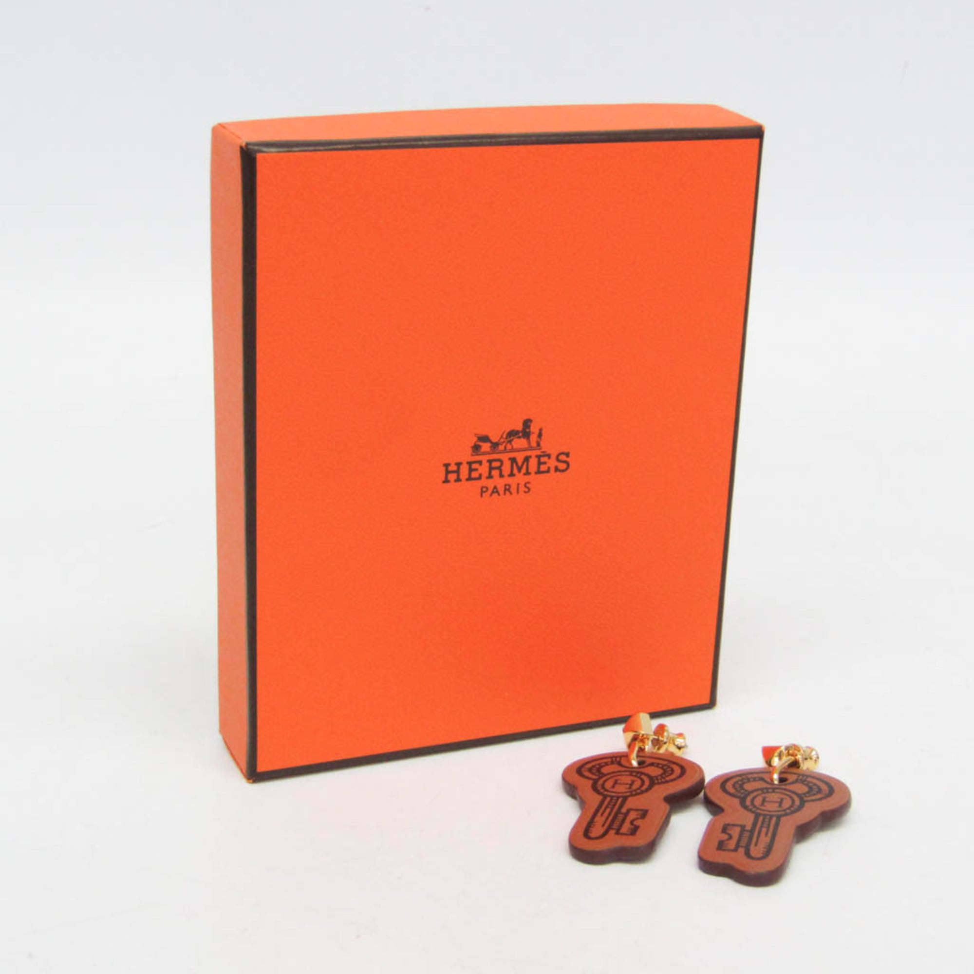 Hermès H Curiosité · Leather Drop Earrings