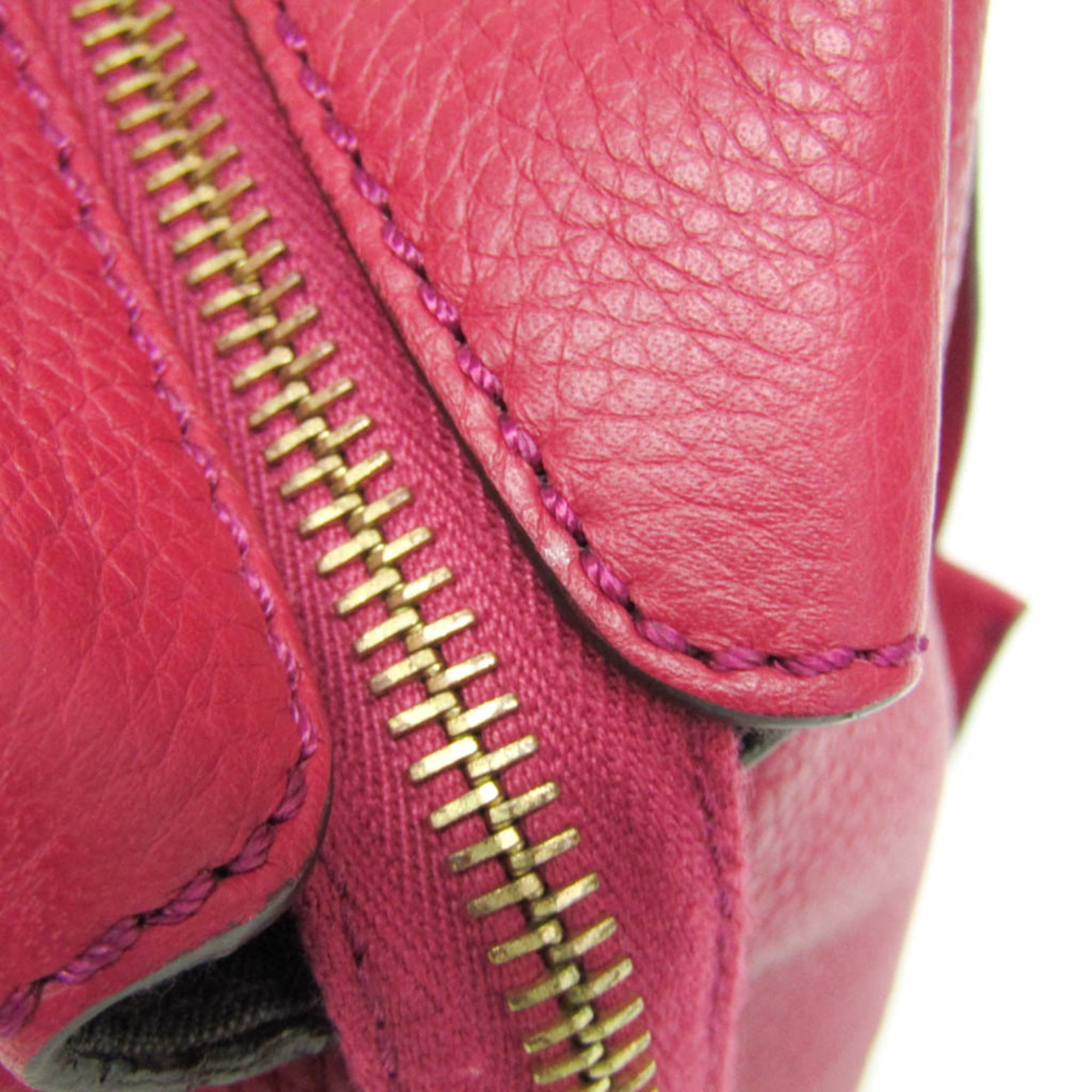 Fendi · Leather Handbag · Bordeaux