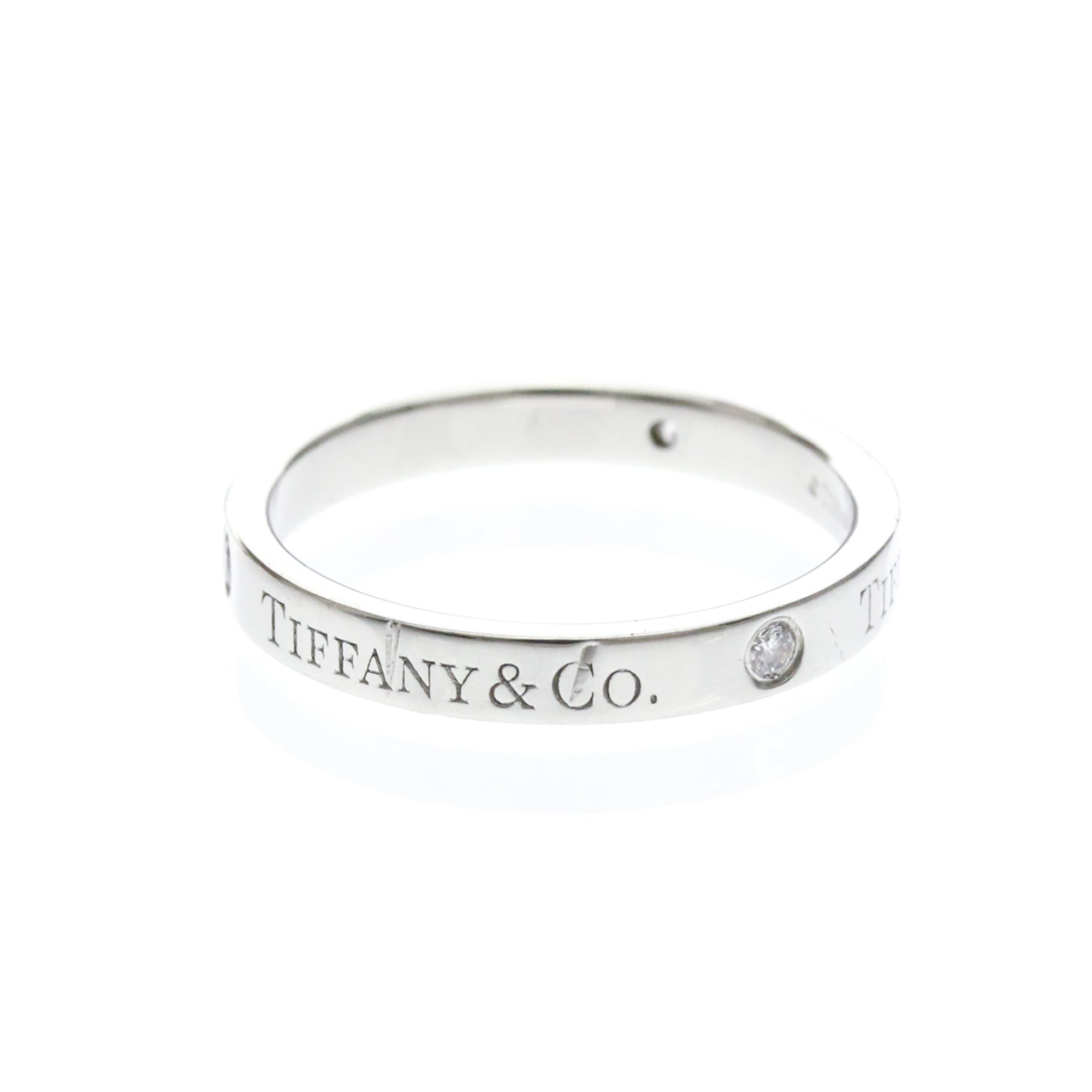 Tiffany Flat Band · Diamonds · Platinum