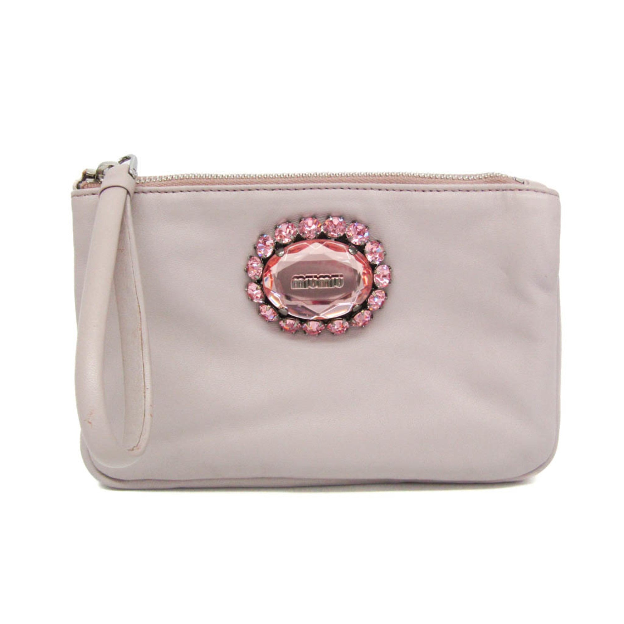 Miu Miu Nappa Cristal · Leather Pouch