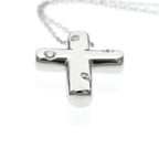 Tiffany Dots Cross · Platinum · Diamond