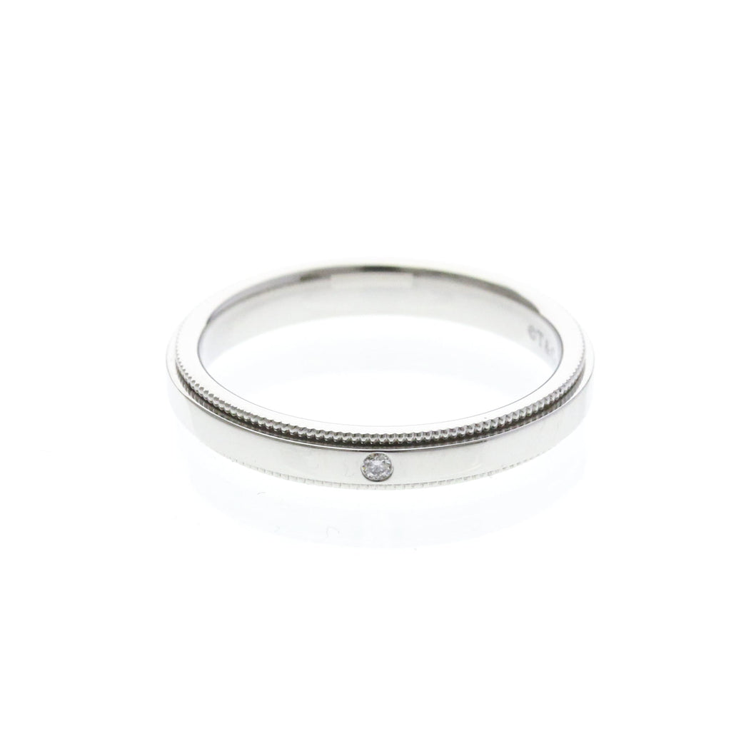 Tiffany Milgrain Band Ring · Platinum