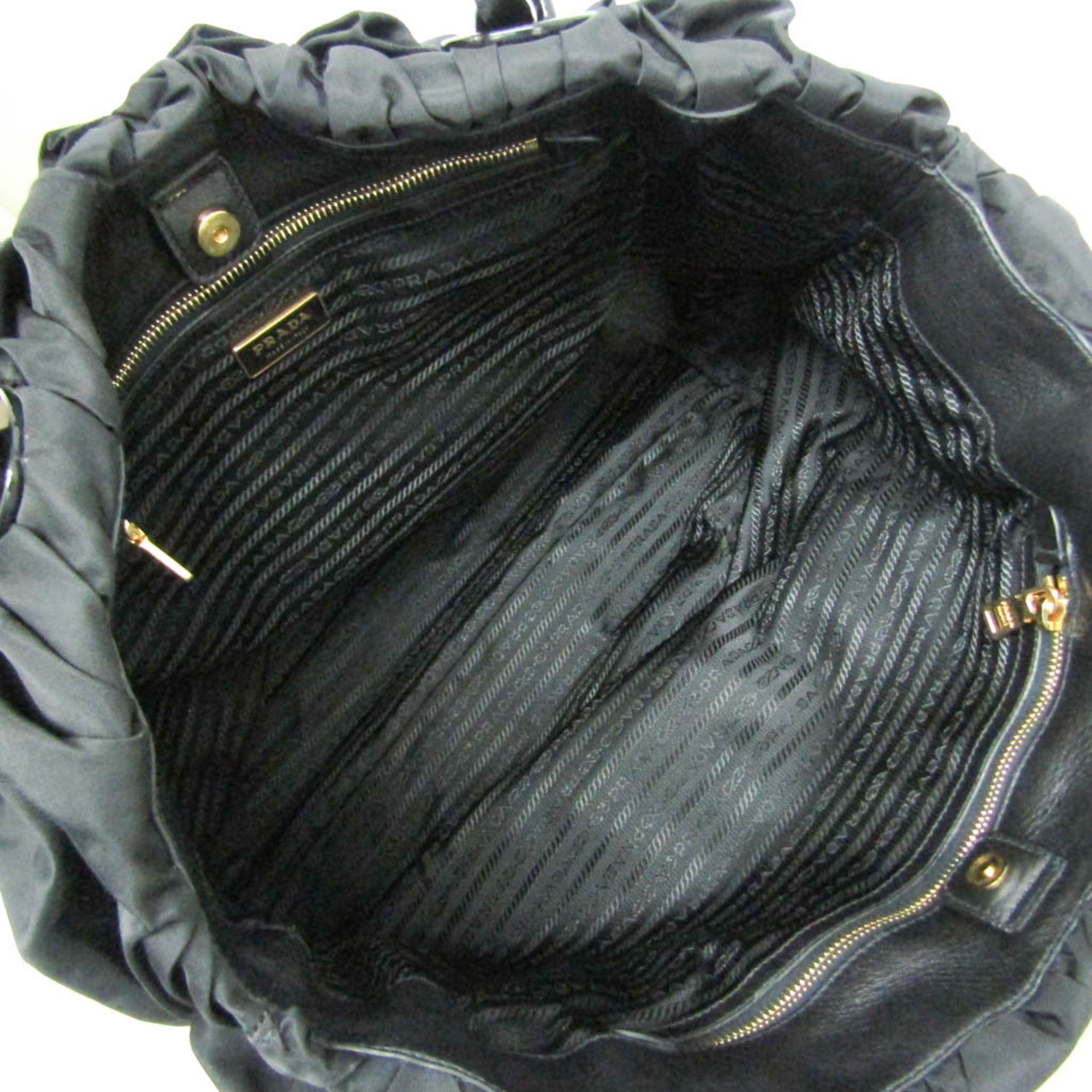 Prada Ruffled Chain · Nylon Tote