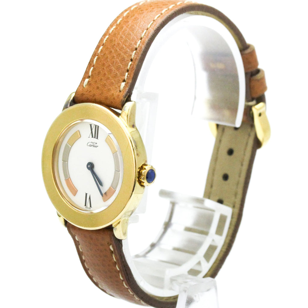 Cartier Must Ronde · Gold Plated · Quartz